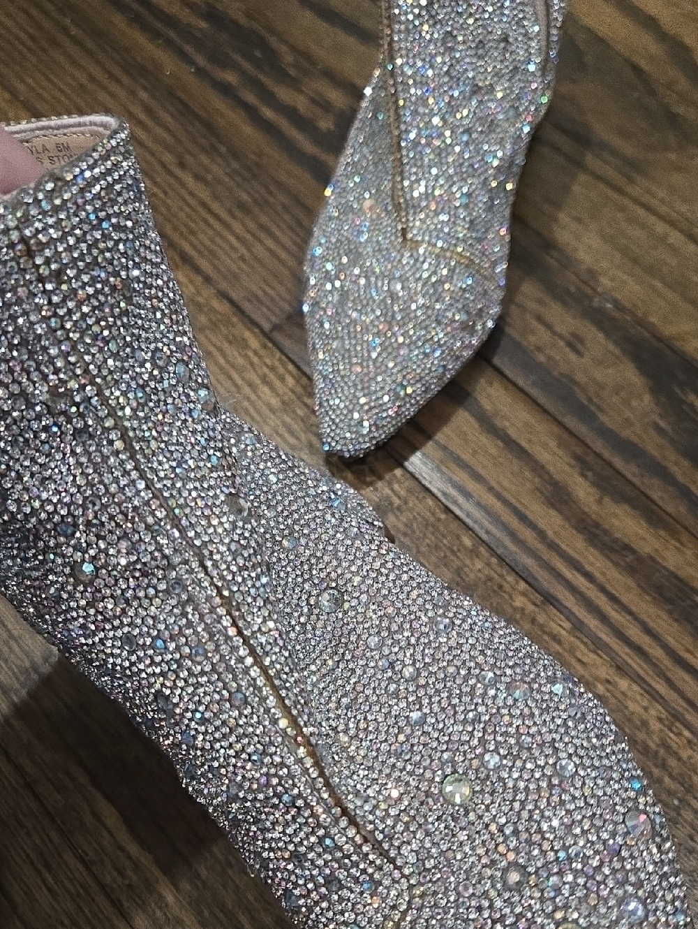 Betsey Johnson Kyla Rhinestone Booties Pointed Toe Size 6 - Picture 7 of 15